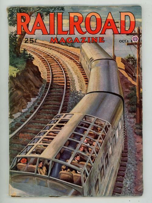 Railroad Magazine Oct 1945 Aurion M. Proctor Cover