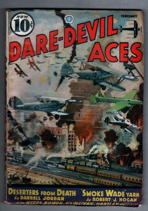 Daredevil Aces Feb 1937 Pulp Blakeslee Cvr and Illustrations; George Evans, S...