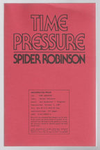 Time Pressure by Spider Robinson (First Printing) Proof w/DJ