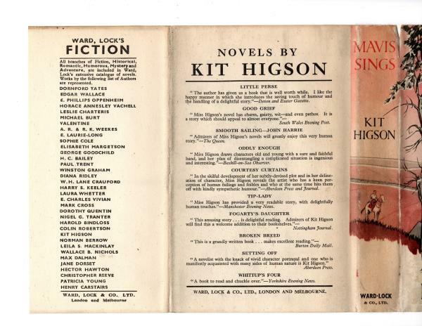 Mavis Sings by Kit Higson (First Edition) Ward File Copy