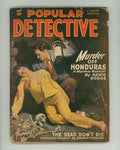 Popular Detective Nov 1949 Skeleton cover GGA, Bruno Fisher  - Pulp