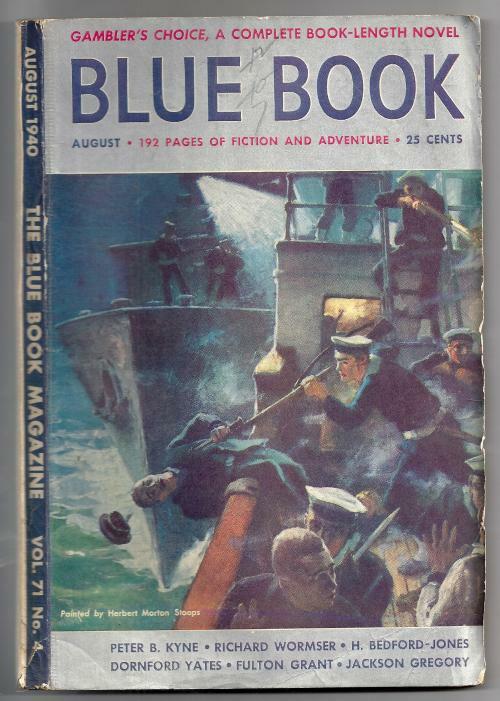 Blue Book Aug 1940  Nazi Story; H. B. Jones; Stoops Cover
