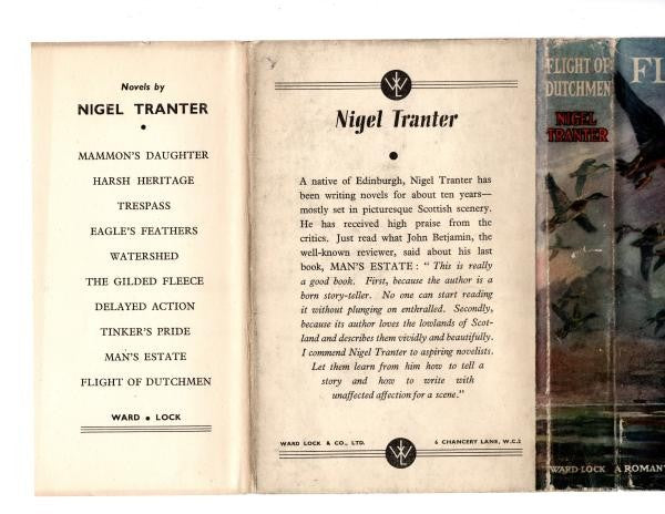 Flight of Dutchman by Nigel Tranter (First Edition) Hubin Listed