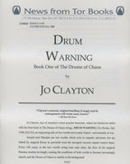 Drum Warning by Jo Clayton (First Edition)