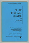 Dream Years, The by Lisa Goldstein (Proof)- High Grade