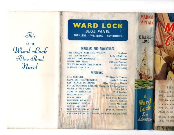 Madam Captain by E. Laurie Long (Hubin Listed) Ward Lock File Copy