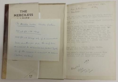 The Merciless Ladies by Winston Graham with Publishers notes Hubin Listed,  F...