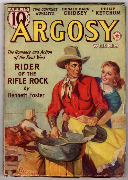 Argosy Apr 15, 1939 G.J. Rozen Cvr, Zagat Sci  Fi