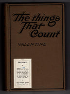 The Things That Count by Valentine (First Edition) Publisher's File Copy w/DJ
