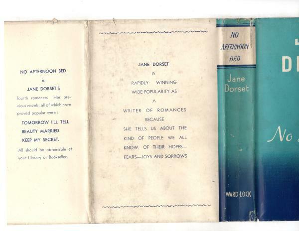 No Afternoon Bed by Jane Dorset (First Edition) File Copy