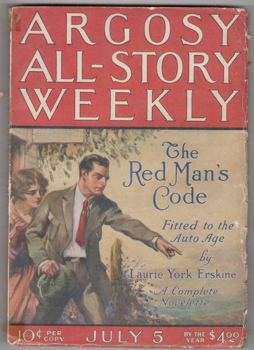 Argosy July 5 1924 Paul Stahr Cvr; Ralph Milne Farley; Laurie York Erksine