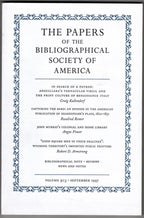 The Papers of the Bibliographical Society of America (Vol 91:2, June 1997)