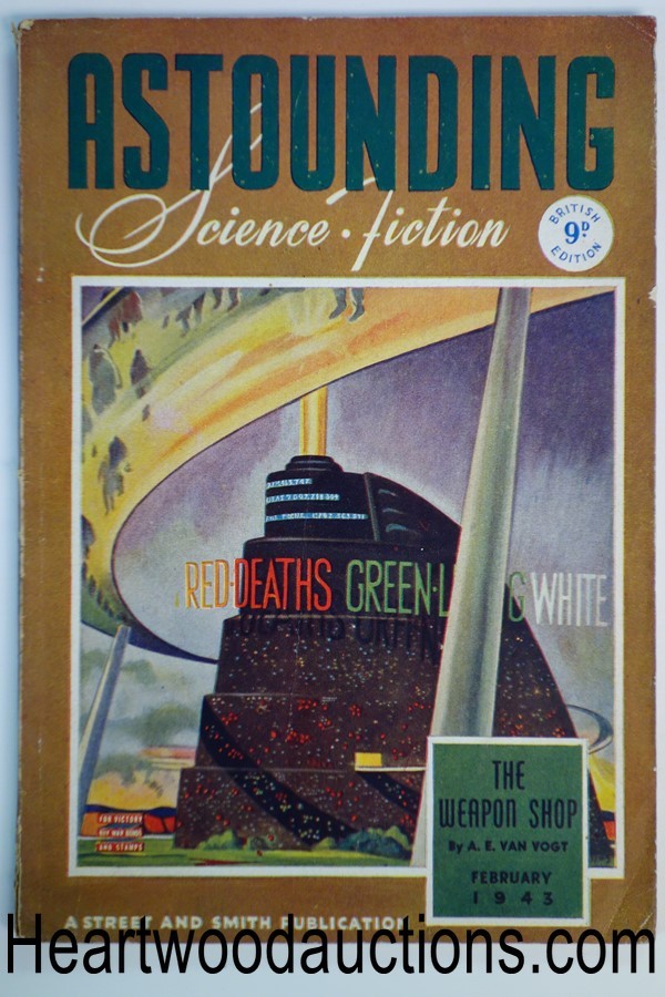 Astounding (British) Feb 1943 A.E. van Vogt, Robert Moore Williams, Cleve Cartmi