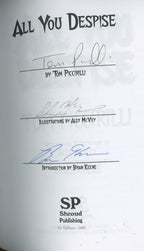 All You Despise by Tom Piccirilli (First Edition) Signed