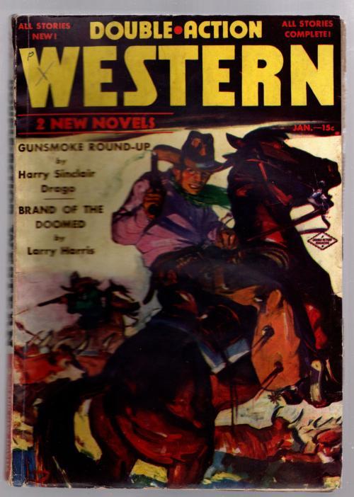 Double Action Western" January 1938 Ross Cover Art