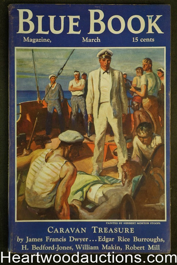 Blue Book Mar 1936  Burroughs Tarzan and the Immortal Men - High Grade