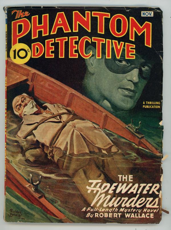 Phantom Detective Nov 1946 Belarski cover; Ray Cummings - Pulp