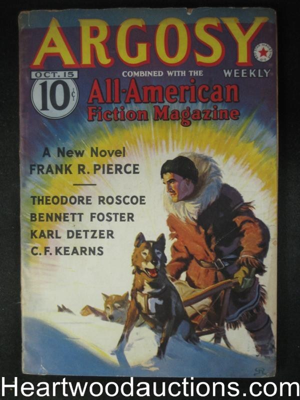 "Argosy" Oct 15, 1938 Awesome Belarski Cvr, 1st Horatio Hornblower