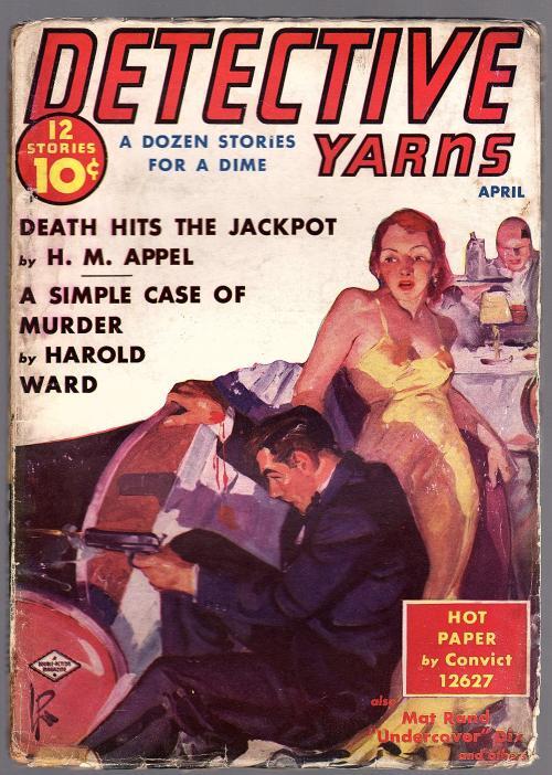 Detective Yarns Apr 1939 H.M. Appel, Harold Ward, Blassingame - Pulp