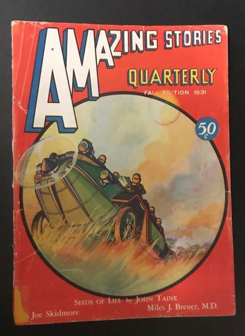 Amazing Stories Quarterly 1931 Pulp  Fall Morey Cvr and Interior art; Wesso; ...