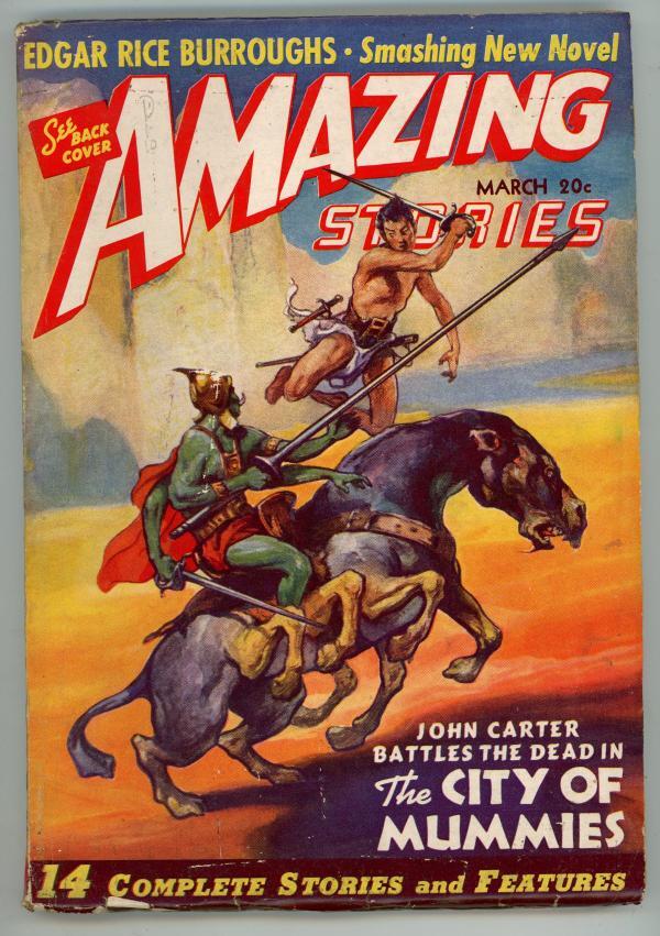 Amazing Stories March 1941 Burroughs, St. John, John Carter of Mars High Grade