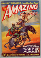 Amazing Stories March 1941 Burroughs, St. John, John Carter of Mars High Grade
