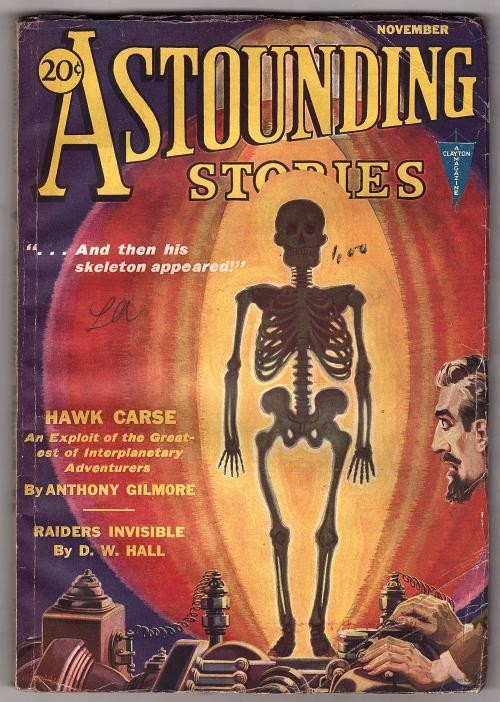 Astounding Nov 1931  Wild Skeleton Cvr ; Paul Ernst - Pulp
