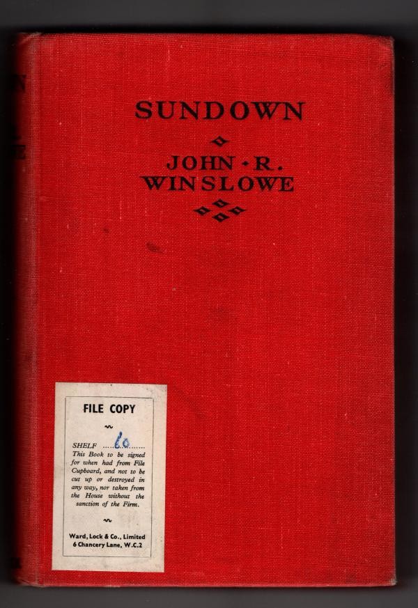 Sundown by John R. Winslowe (First Edition) File Copy