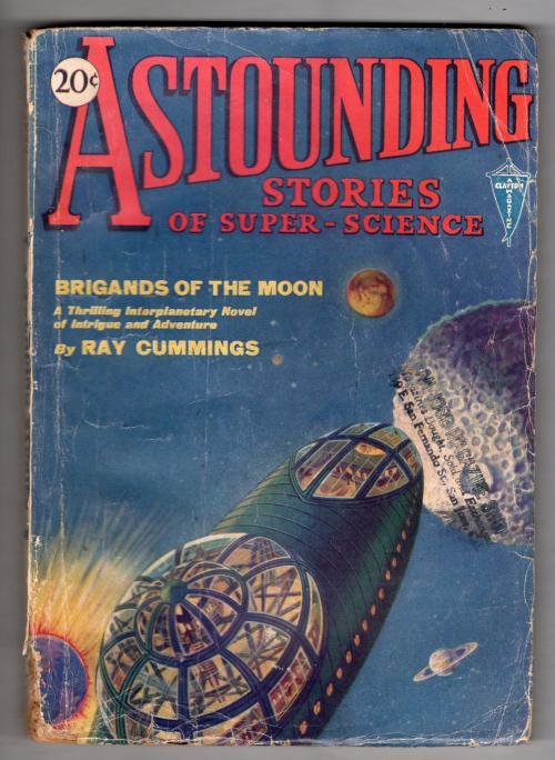 Astounding Mar 1930 Ray Cummings "Brigands of the Moon"