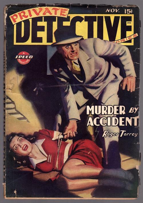 Private Detective Nov 1943 Bondage Cvr, Roger Torrey, Bellem - Pulp