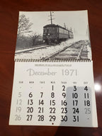7 Vintage Electric Railroad Calendars, Golden West Books 1971, 1972, 1977, 1978