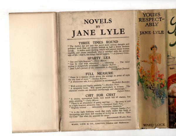 Yours Respectfully by Jane Lyle (First Edition) Ward File Copy