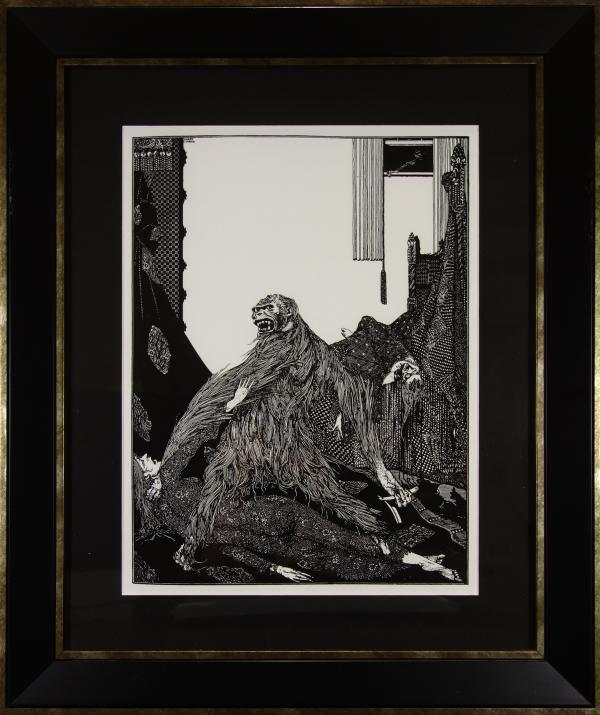 Harry Clarke ART PRINT Illustration EDGAR ALLAN POE "Murder in the Rue Morgue"