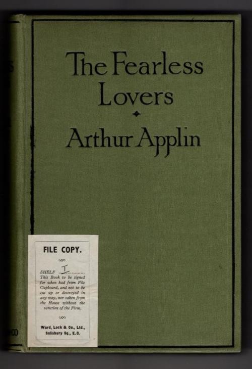 The Fearless Lovers by Arthur Applin (First Edition) Rare DJ Publisher's Copy