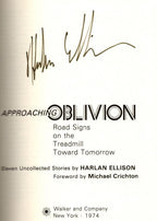 Approaching Oblivion by Harlan Ellison (First Edition) Signed