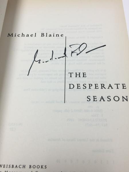 The Desperate Season by Michael Blaine (First Edition) Signed