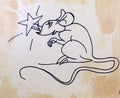 Hannes Bok Original Art - 6-1/2" x 5-1/2" Bok's Iconic Mouse