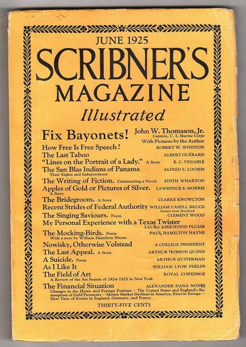 Scribners Jun 1925 Edith Wharton, Texas Twister, San Blas Indians, NY Art Scene