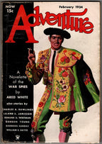 Adventure Feb 1934 Pulp Dominic Cammerota Cvr; Gordon Young; Georges Surdez