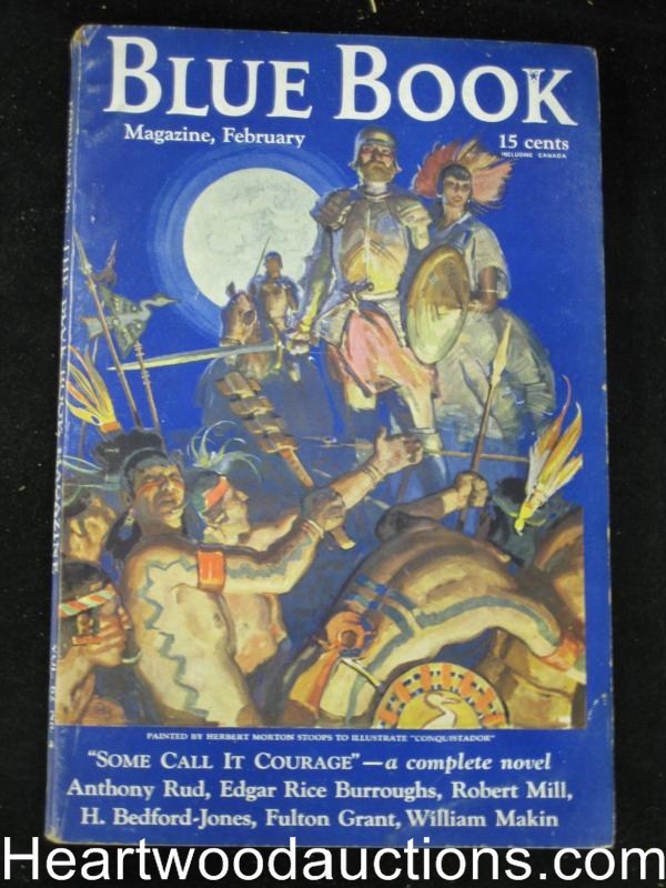Blue Book Feb 1936 Burroughs Tarzan and the Immortal Men - High Grade