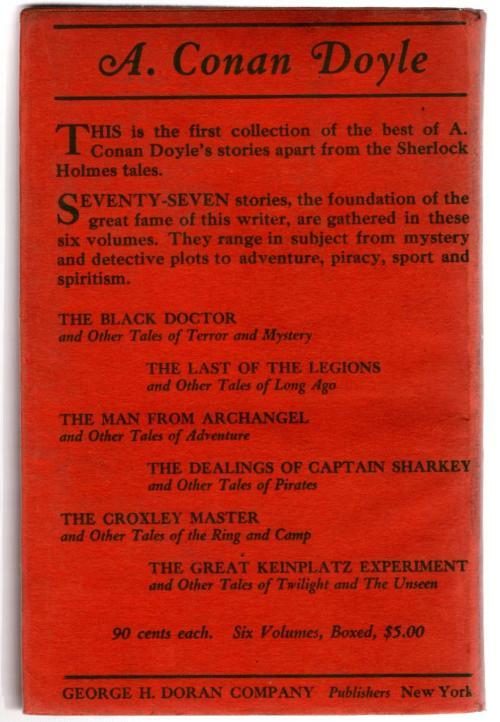 The Last of the Legions and Other Tales of Long Ago by A. Conan Doyle (Reprint)