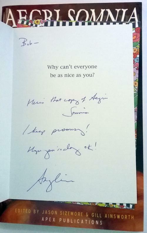Aegri Somnia by Jason Sizemore (Editor) 1st Edition Signed 14 Signatures