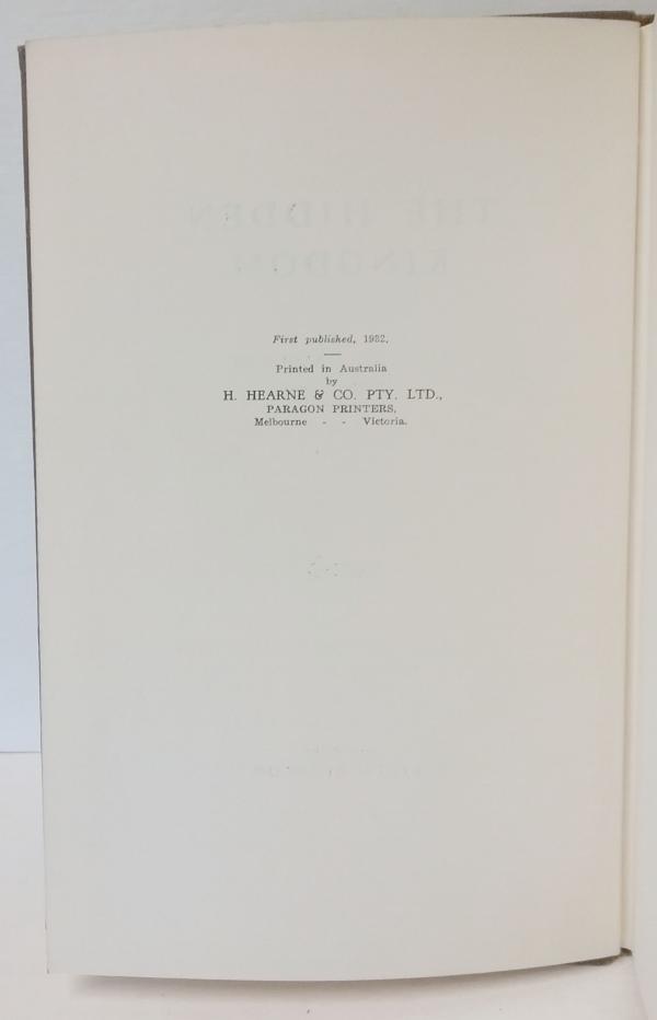 The Hidden Kingdom by M. Lynn Hamilton (First Edition)