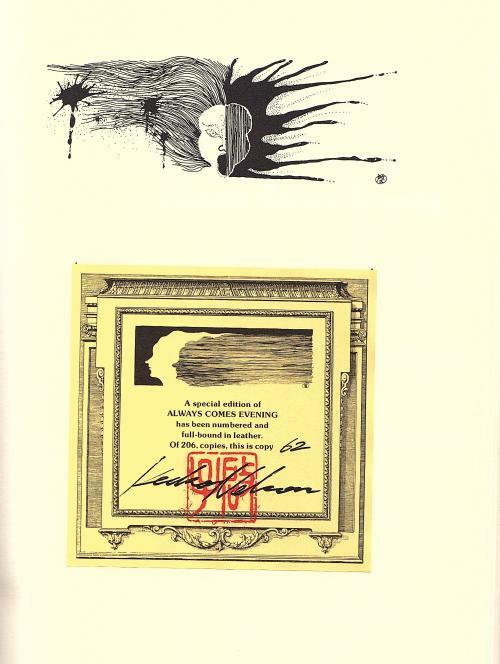 Always Comes Evening by Robert E. Howard (Signed,Limited) Keiko Nelson