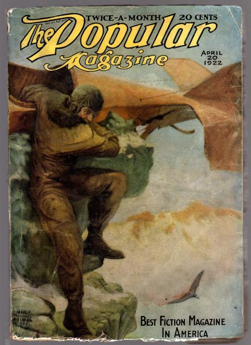 The Popular Magazine Apr 20 1922 War Pilot CVR