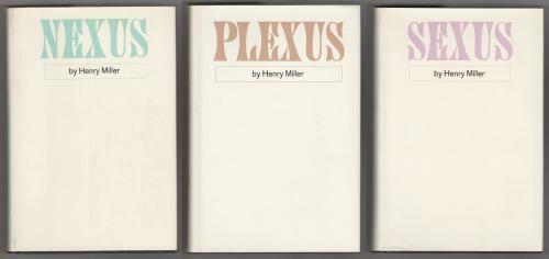 The Rosy Crucifixion: Sexus, Plexus, Nexus by Henry Miller (First Edition) Si...