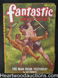 Fantastic Adventures Aug  1948 Great Cave man Battle Cvr