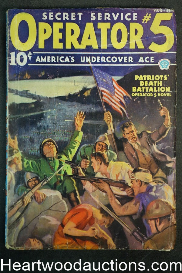 Operator #5 Aug 1936 Howitt Cover "Patriots' Death Battalion"