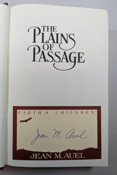 The Plains of Passage by Jean M. Auel Signed