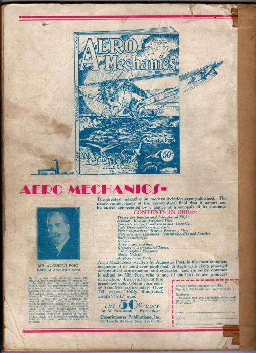 Amazing Stories Summer 1929 Sci-Fi war Cvr; Dr. David H. Keller; Harl Vincent
